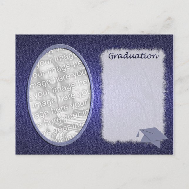 Denim Studenten Photo Notice Meddelande Vykort (Framsida)