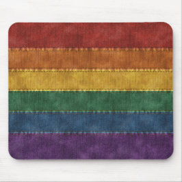 Denim Textured Seamless LGBTQ Pride Rainbow Flagga Musmatta