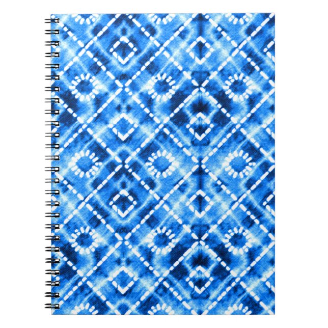 Denim Tie Dye Struktur: Modern elegance. Anteckningsbok (Framsidan)