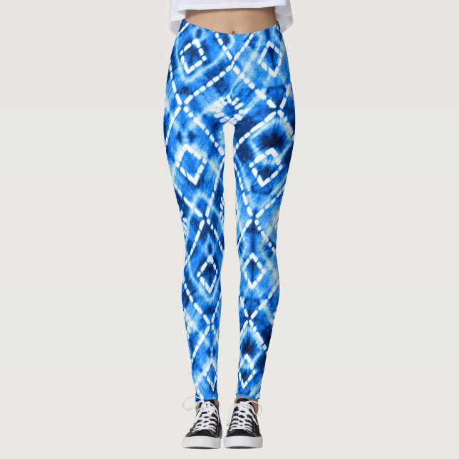 Denim Tie Dye Struktur: Modern elegance. Leggings (Framsida)