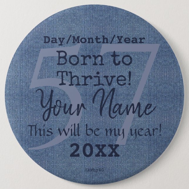 Denim Titta anpassningsbar knapp HAMbyWG (Framsida)