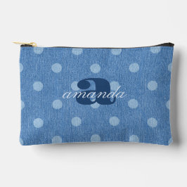 Denim Tvättade Polka Dot