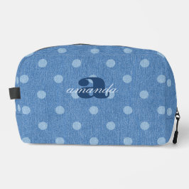 Denim Tvättade Polka Dot