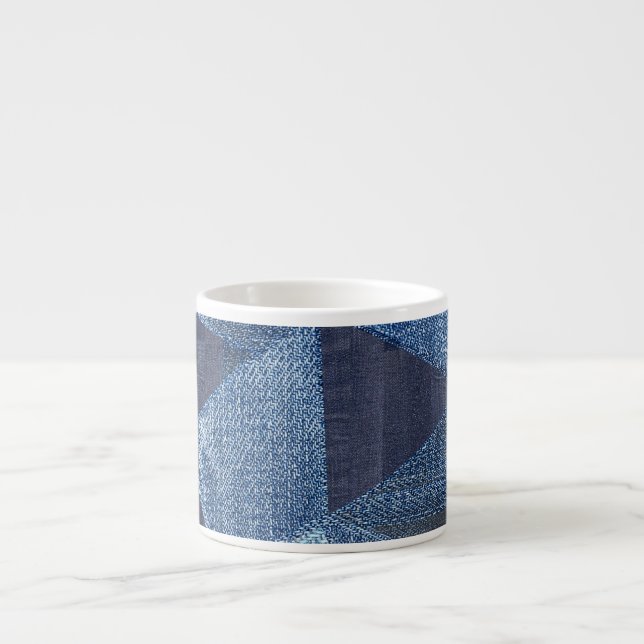 Denim Urban: Distress Stripe Patchwork. Espressomugg (Framsidan)