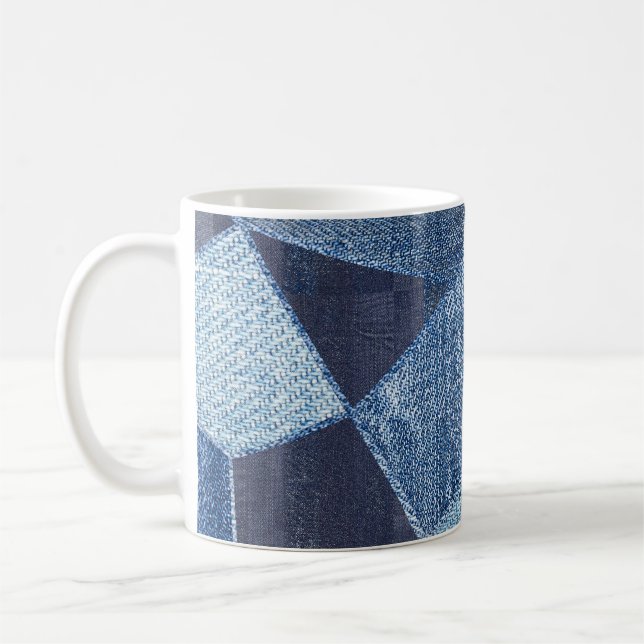Denim Urban: Distress Stripe Patchwork. Kaffemugg (Vänster)