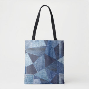 Denim Urban: Distress Stripe Patchwork. Tygkasse