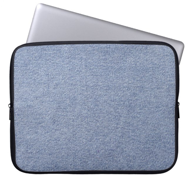Denim-utseende Laptop Sleeve (Framsidan)