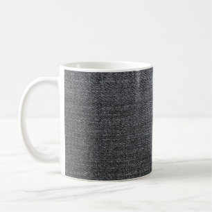 Denim-väv av blåblå trouser från struktur kaffemugg