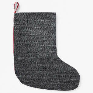 Denim-väv av blåblå trouser från struktur liten julstrumpa
