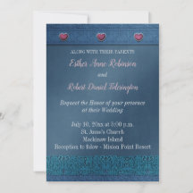 Denim Wedding-inbjudan