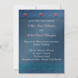 Denim Wedding-inbjudan Inbjudningar