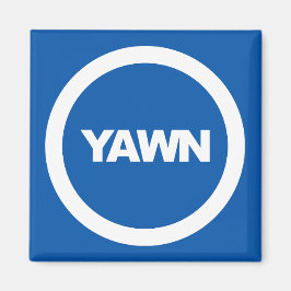 Denim Yawn Brand Dorm Fridge Magnet