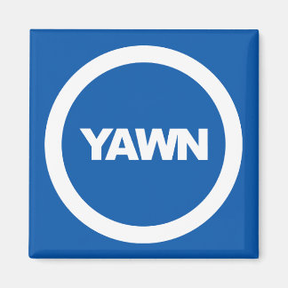 Denim Yawn Brand Dorm Fridge Magnet