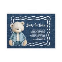 Denimblå Jean Baby Shower-böcker för bebis