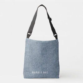 Denimblå jeanslook axelväska