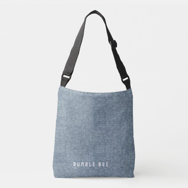 Denimblå jeanslook axelväska (Framsida)