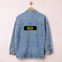 Denimjacka | hjälteikon på baksidan