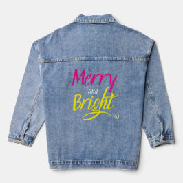 Denimjacka: Merry and Bright (rosa/gul)