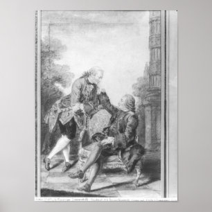 Denis Diderot och Melchior, baron de Grimm Poster