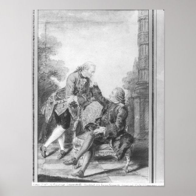 Denis Diderot och Melchior, baron de Grimm Poster (Framsidan)