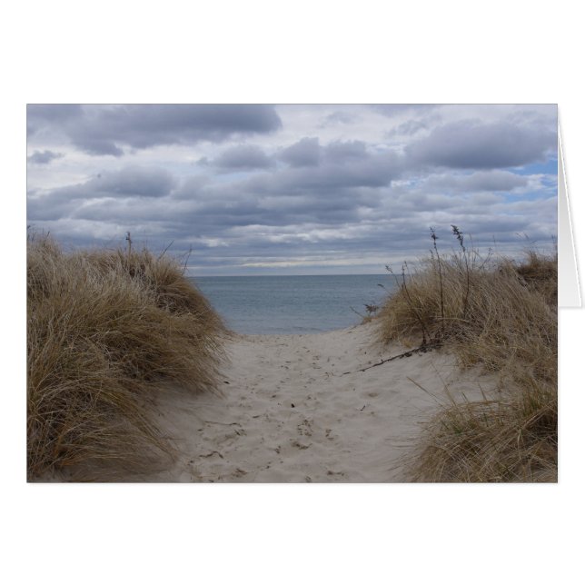 Deniseports strand hälsningskort (Framsidan Horizontal)