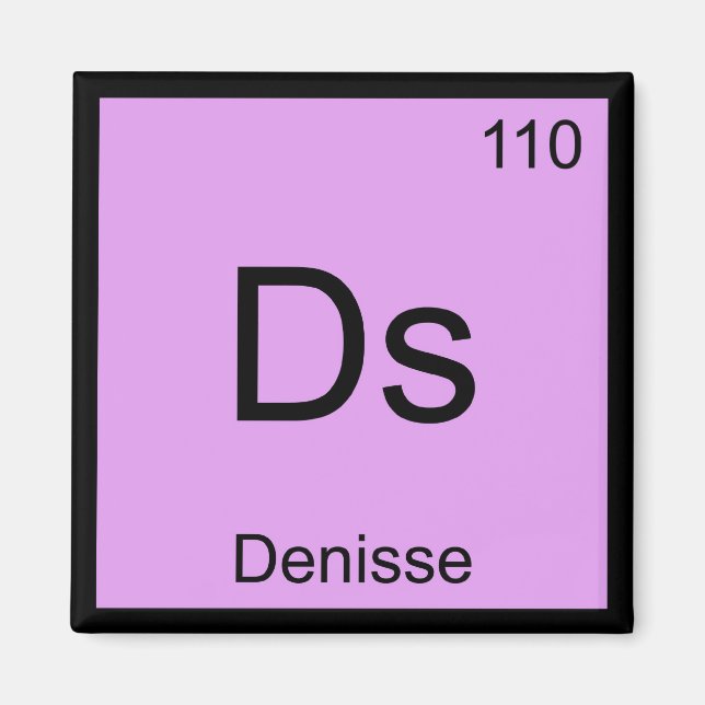 Denisse Namn Kemi Element Periodiska Systemet Magnet (Framsidan)