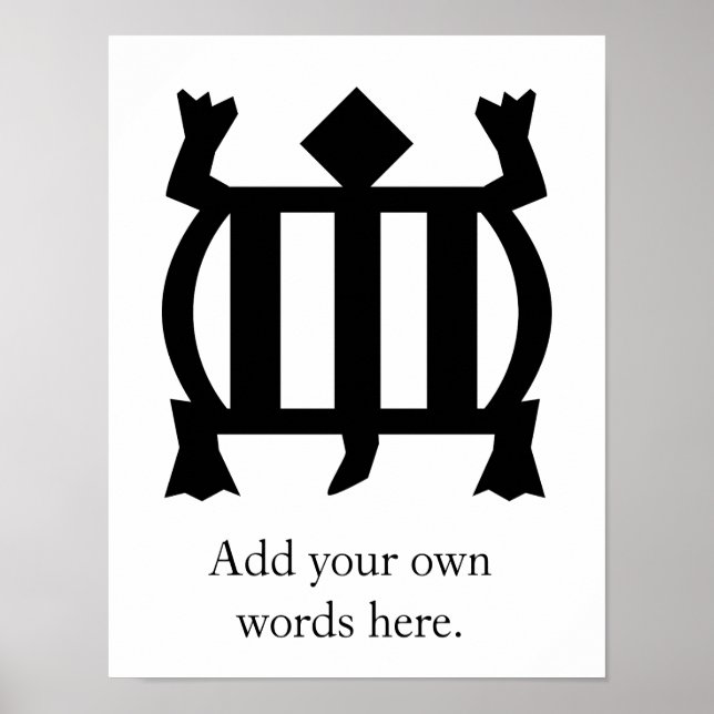 Denkyem | Symbol för anpassningsförmåga och tydlig Poster (Framsidan)