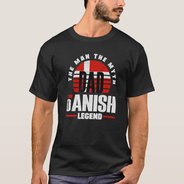 Denmark Danish Denmark Flag Father T Shirt (Framsida)