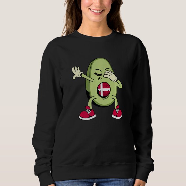Denmark Danish Soccer Team Dabbing Avocado Danish  T Shirt (Framsida)