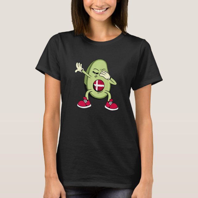 Denmark Danish Soccer Team Dabbing Avocado Danish  T Shirt (Framsida)