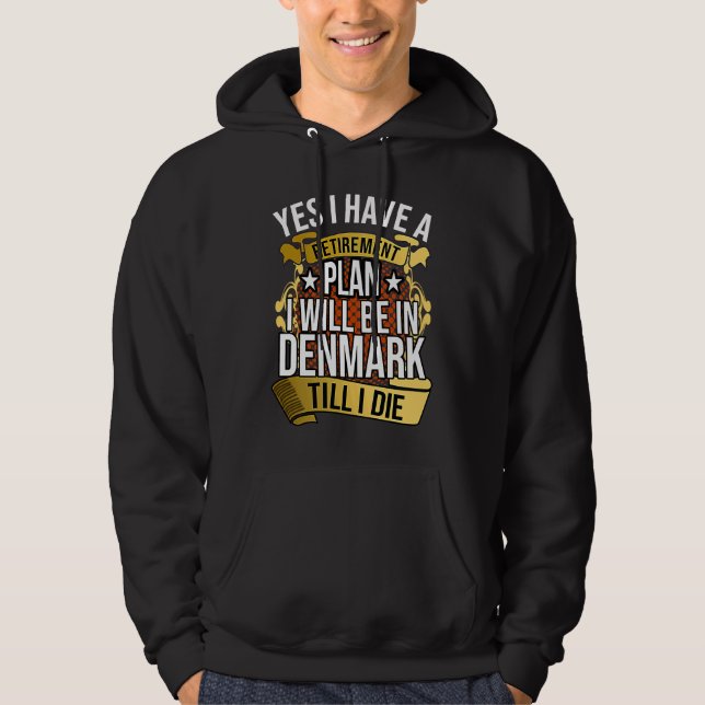 Denmark Denmark Copenhagen Denmark Danmark Hoodie (Framsida)