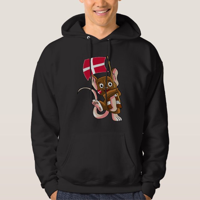Denmark Fan Mouse Hoodie (Framsida)