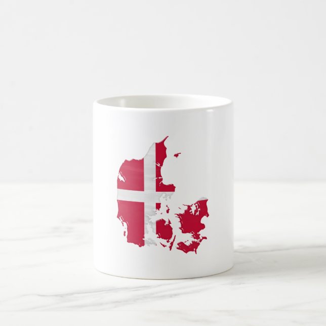 Denmark flag and map kaffemugg (Center)