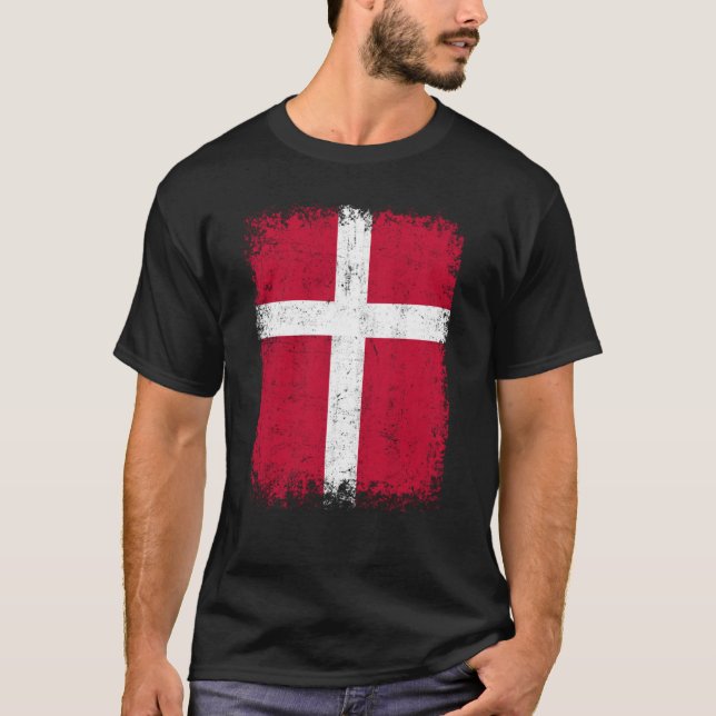 Denmark Flag Denmark Love Denmark T Shirt (Framsida)