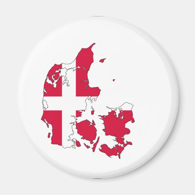 denmark land flagga karta-form dansk magnet (Framsidan)