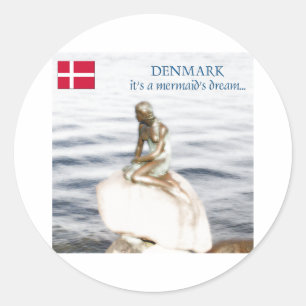 denmark runt klistermärke