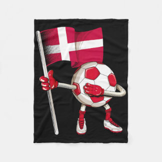 Denmark Soccer Jersey Danish Flag Footll Dab Funny Fleecefilt