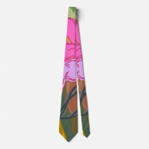 Denna abstrakta blommiga konstdesign blandar mjuk  slips