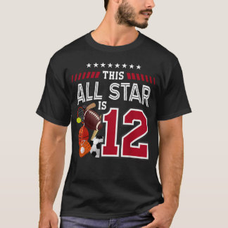 Denna All Star är 12-års födelsedag Sportälskare 1 T Shirt