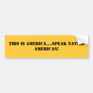 Denna är Amerika….,tala indianen! Bildekal