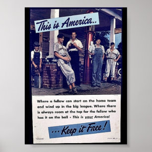 Denna är den Amerika behållan det fritt! Poster