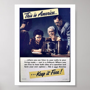 Denna är den Amerika behållan det fritt! Poster