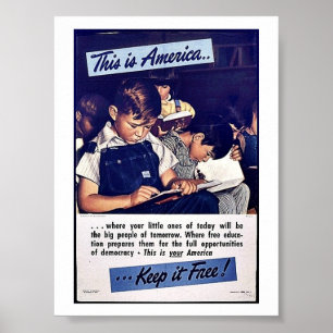 Denna är den Amerika behållan det fritt! Poster