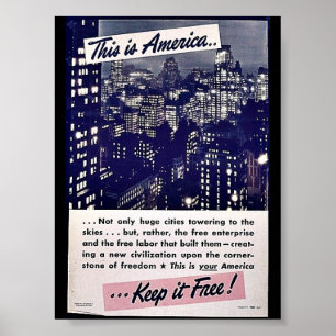 Denna är den Amerika behållan det fritt! Poster