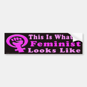 Denna är en feministisk bildekal
