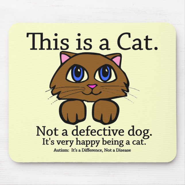 Denna är en katt Mousepad Musmatta (Framsidan)