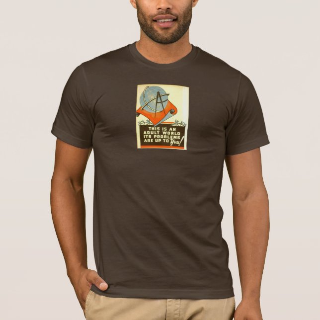 Denna är en vuxen värld t-shirt (Framsida)
