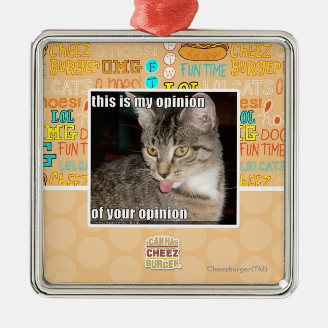 denna är min åsikt julgransprydnad metall (Framsidan)