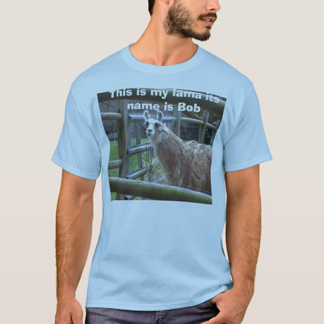 Denna är min lama som dess namn är egennamn tee (Framsida)