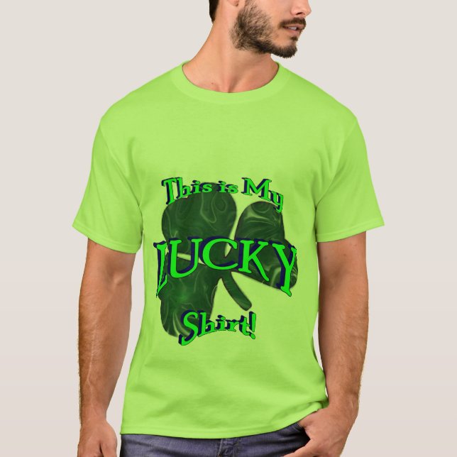 Denna är min LYCKLIGA skjorta! Design 2 Tröja (Framsida)